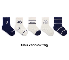 LBB Set tất 5 đôi phối sọc cao cổ(S-M-L)