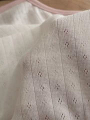 JS - Body cotton 2 dây trắng viền hồng tai thỏ(66-80)