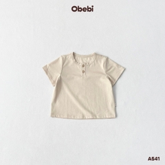 OBEBI - Áo thun mùa hè nẹp hai cúc OBEBI (73-120)