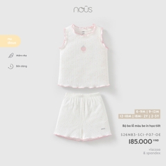 NOUS - Bộ ba lỗ màu be in hoạ tiết (6M-3Y)