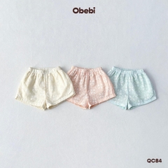 OBEBI - Quần cộc bé gái họa tiết hoa OBEBI (73-120)