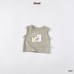 OBEBI - Áo ba lỗ Gấu Thỏ (66-110)
