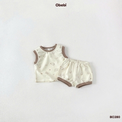 OBEBI - Bộ ba lỗ cotton hoạ tiết(66-110)
