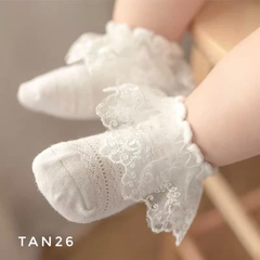 SL - Tất lưới cổ ngắn hoa TAN26