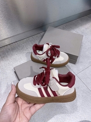 KB - Giày Samba trắng 3 sọc đỏ(26-36)