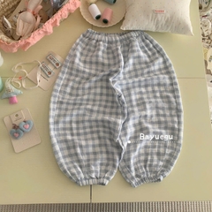 LB - Quần chống muỗi mùa hè caro xanh (90-130)