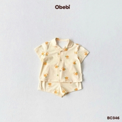 OBEBI - Bộ pyjama trẻ em hoạ tiết hoa quả OBEBI (73-120)