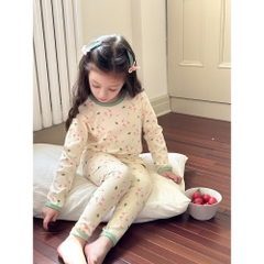 TL - Bộ cotton be Cherry hồng(80-160)