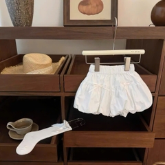 TL - Set polo hồng sát nách mix chân váy bí kèm tất lưới (80-130)