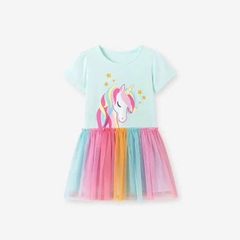 TL - Váy Unicorn cầu vồng (2-7Y)