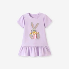 TL - Váy tím thỏ bông (2-7Y)