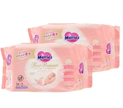 MERRIES - SET 2 GÓI KHĂN GIẤY ƯỚT 54 TỜ