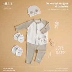HRNEE - Bộ sơ sinh cài giữa CELLULOSE(0-6M)