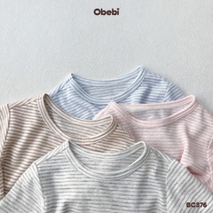OBEBI - Bộ cộc trẻ em mùa hè kẻ ngang OBEBI (66-120)