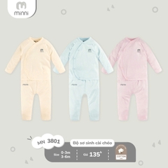 MINNI - BỘ SƠ SINH CÀI CHÉO MN3801