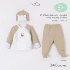 Nous Bộ cài lệch in hình mix mũ