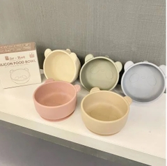 BARROT - BÁT ĂN DẶM SILICONE HÌNH GẤU  CÓ ĐẾ HÍT