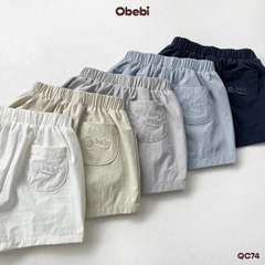OBEBI - Quần đùi trẻ em vải gió thêu hình ngôi sao OBEBI (73-120)