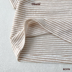 OBEBI - Bộ cộc trẻ em mùa hè kẻ ngang OBEBI (66-120)