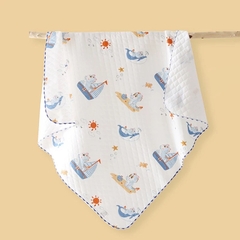 BS - Khăn ủ chần bông 3 lớp in hình 85x85cm