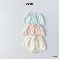 OBEBI - Quần cộc bé gái họa tiết hoa OBEBI (73-120)