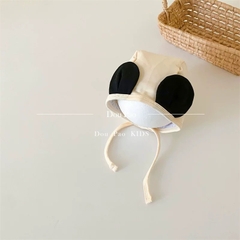 MIM Mũ cotton tai Gấu bản lớn(3-10M)