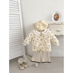 JS Áo khoác muslin lót nỉ 2 túi(66-80)