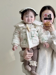 JS Áo phao kem hoa hồng lá xanh(66-80)