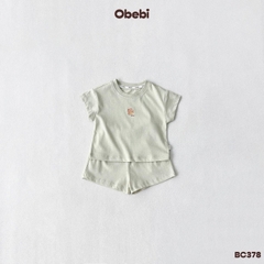 OBEBI - Bộ cộc trẻ em mùa hè hình in nhỏ OBEBI (66-120)