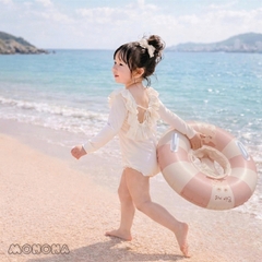 MONONA - BỘ BƠI BÉ GÁI VIỀN BÈO CÓ DÂY LƯNG (80-100)