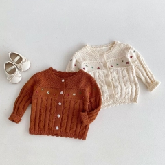 LB - Cardigan len thừng hoa viền bèo(80-130)