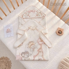MONONA - Ủ CHOÀNG COTTON WAFLE HOẠ TIẾT CỔ TÍCH