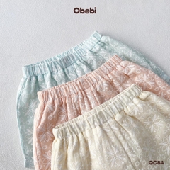 OBEBI - Quần cộc bé gái họa tiết hoa OBEBI (73-120)