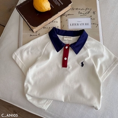 TH -Áo polo phối cổ thêu ngựa(90-140)