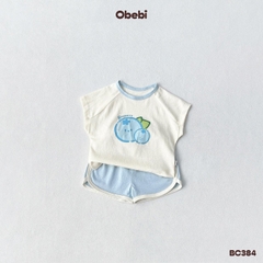 OBEBI - Bộ cộc hoa quả phối màu quần OBEBI (73-120)