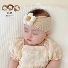 MIM - Băng đô thun gân đính hoa(Freesize)