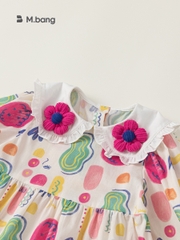 LB - Váy babydoll cổ bèo hoa(80-140)