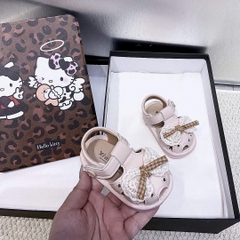 KB - Sandal tập đi đính nơ thắt caro (16-20)