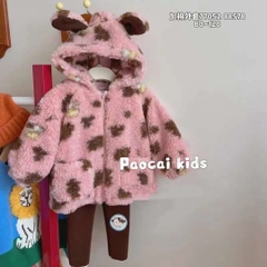 MT Áo lông pha báo hồng(1-5Y)
