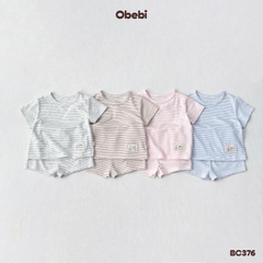 OBEBI - Bộ cộc trẻ em mùa hè kẻ ngang OBEBI (66-120)
