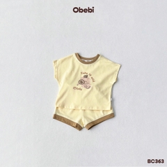 OBEBI - Bộ cộc mùa hè phối viền in hình thú OBEBI (73-120)
