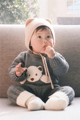 TMT - Bodysuit len gấu trắng(66-90)