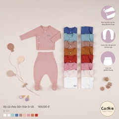 COOKIE Bộ cài chéo liền thân&tất NB