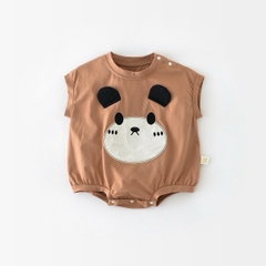 JS - Body cotton nâu mặt gấu tai đen(66-80)
