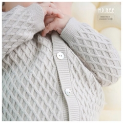 HRNEE - Áo len sơ sinh cài giữa dệt 3D(0-9M)