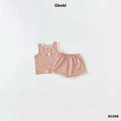 OBEBI - Bộ ba lỗ hoạ tiết cherry(66-110)