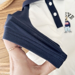 TH-Áo POLO2 khuy Gấu Steve(100-140)