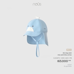 NOUS - Mũ rộng vành xanh thêu cá heo (M,L)