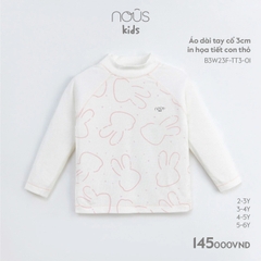 Nous Áo DT cổ 3cm in hoạ tiết con thỏ(S2-5Y)