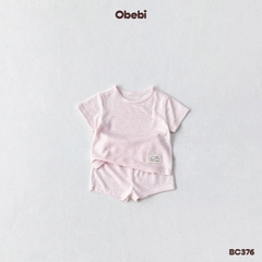 OBEBI - Bộ cộc trẻ em mùa hè kẻ ngang OBEBI (66-120)